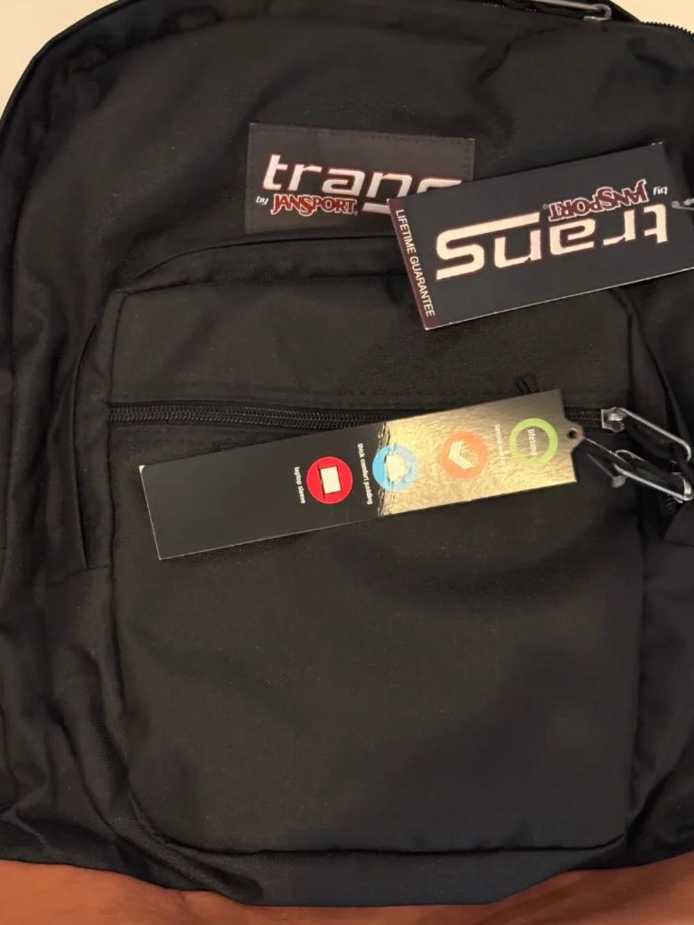 Trans by JanSport Super Cool Backpack - Black w/laptop holder